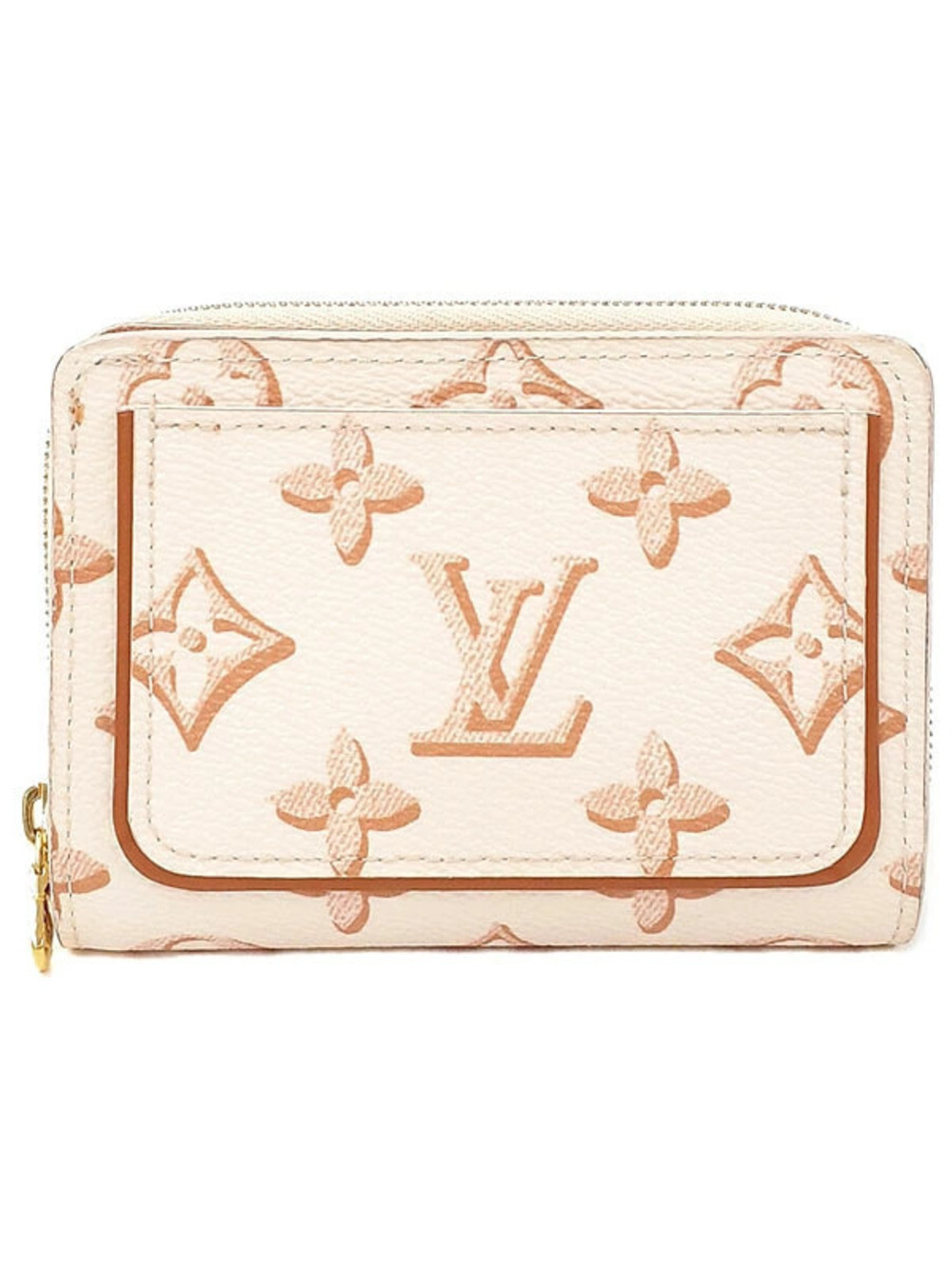 Louis Vuitton Monogram Dune Brown Portefeuille Lou Bi fold Short Wallet